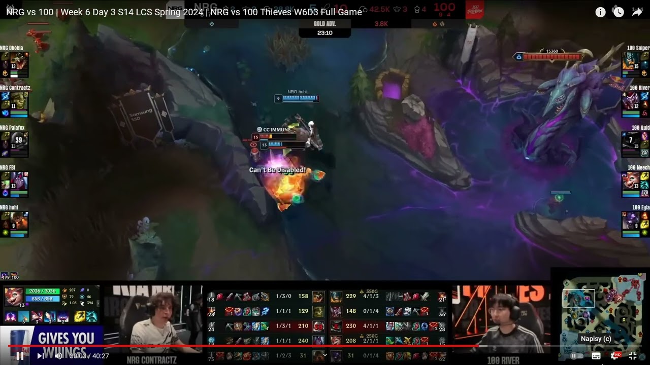 100 Sniper LCS Player double kill in top with Olaf.Epic Skilshot.