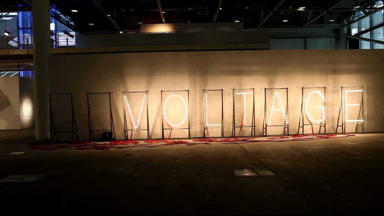 revoltage light bulb installation by raqs media collective