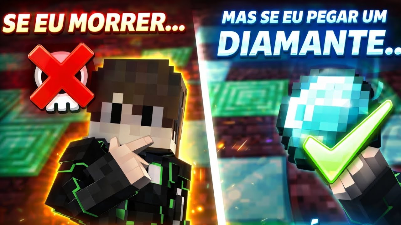 [Se EU MORRER O VÍDEO ACABAR] será que eu consegui?😭😃😞😄#minecraft #gameplay 