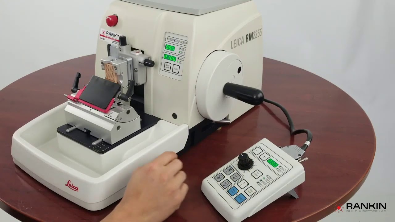Setting the cutting window on Leica RM2255 Microtome