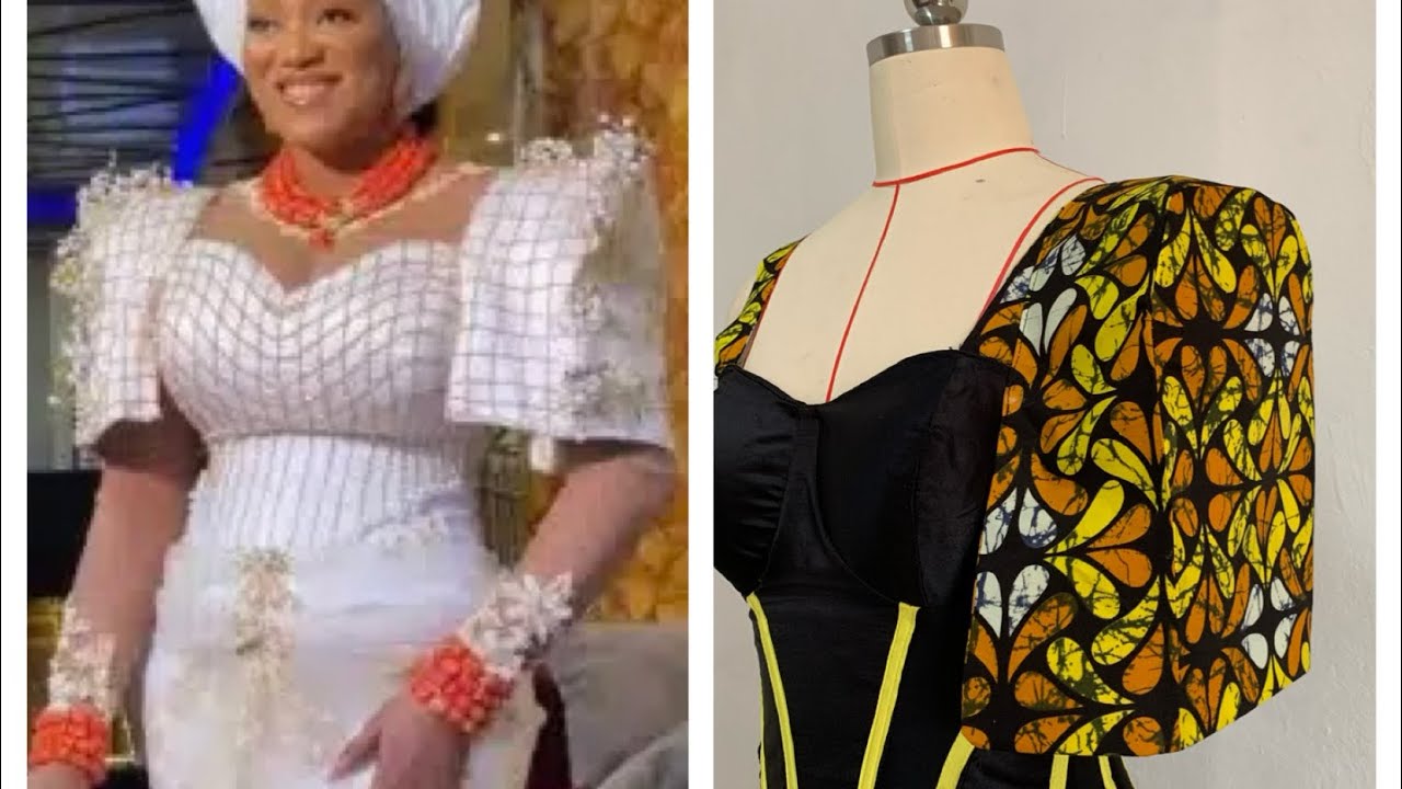 HOW TO MAKE A TRENDY STRUCTURED SLEEVE / sew peggy ovire’s traditional wedding attire /