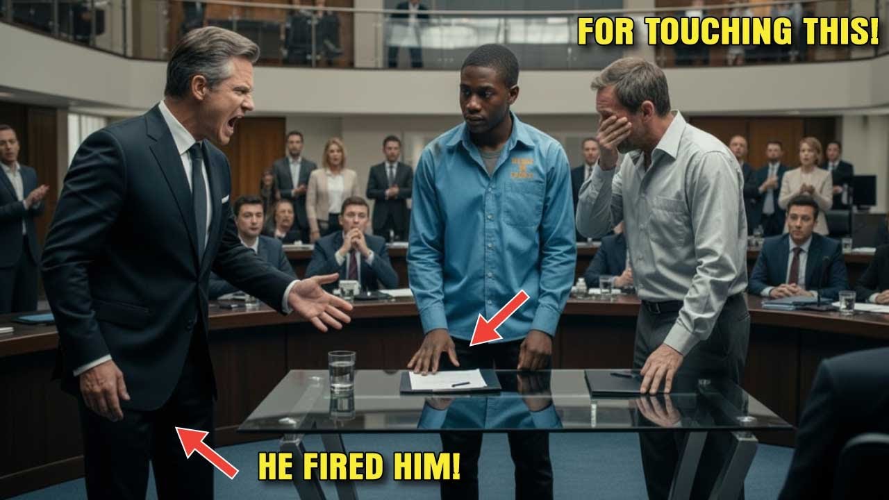 “Billionaire Fired the Janitor’s Son for Touching His Glass Desk — Then the Truth Came Out”