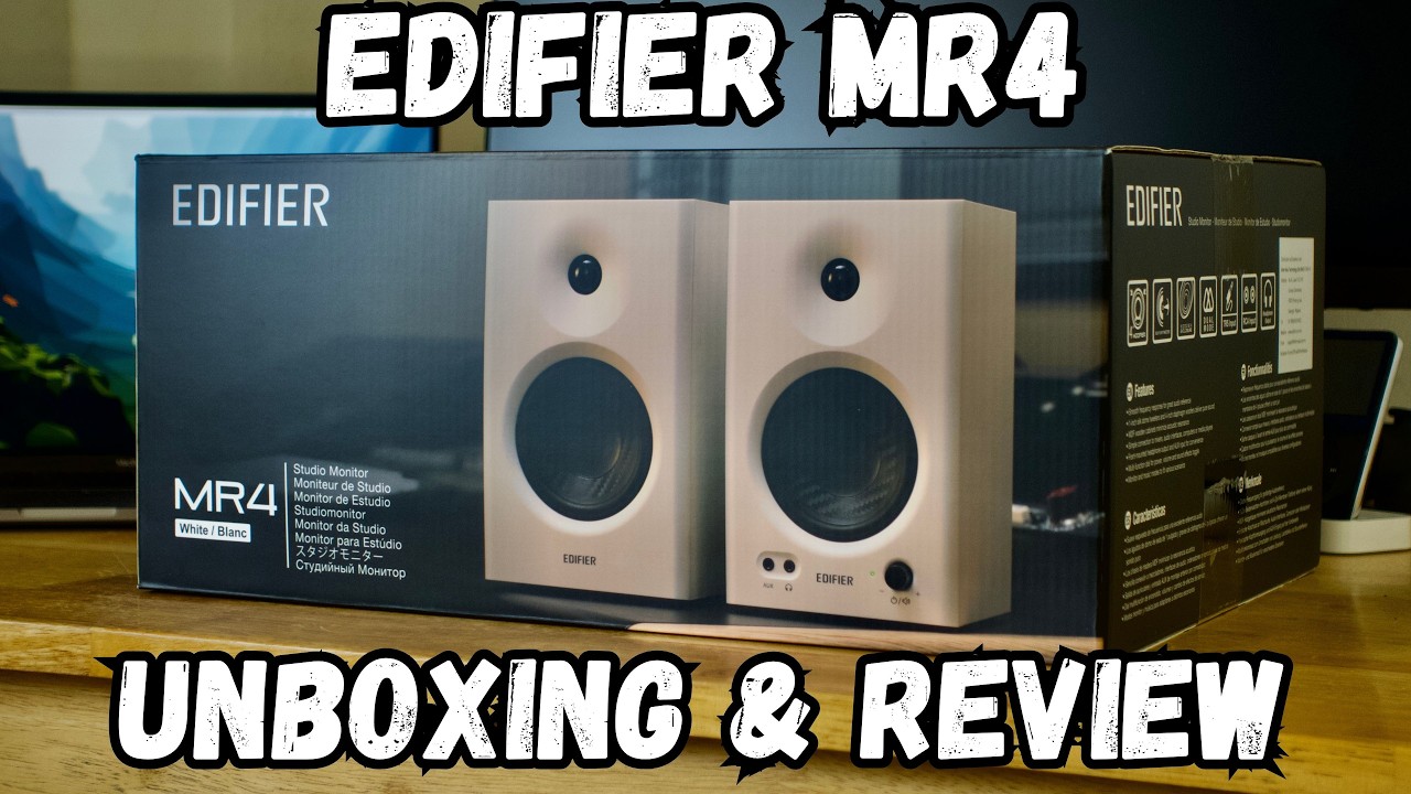 Распаковка и обзор студийного монитора Edifier MR4 (белый)