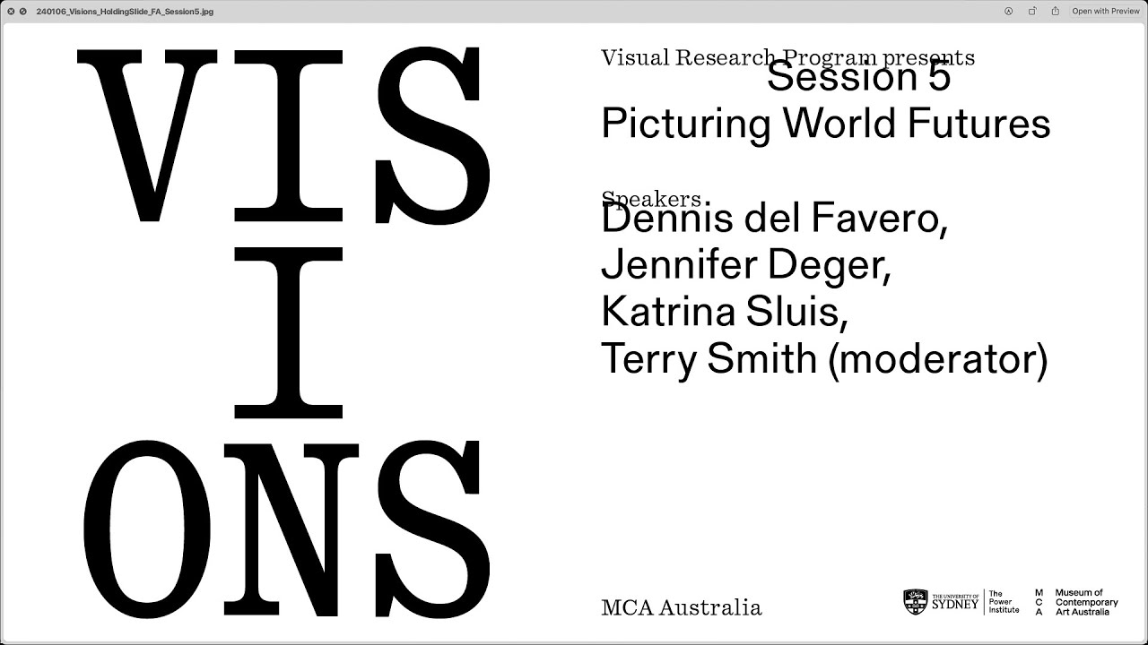 VISIONS Session 5: Picturing world futures