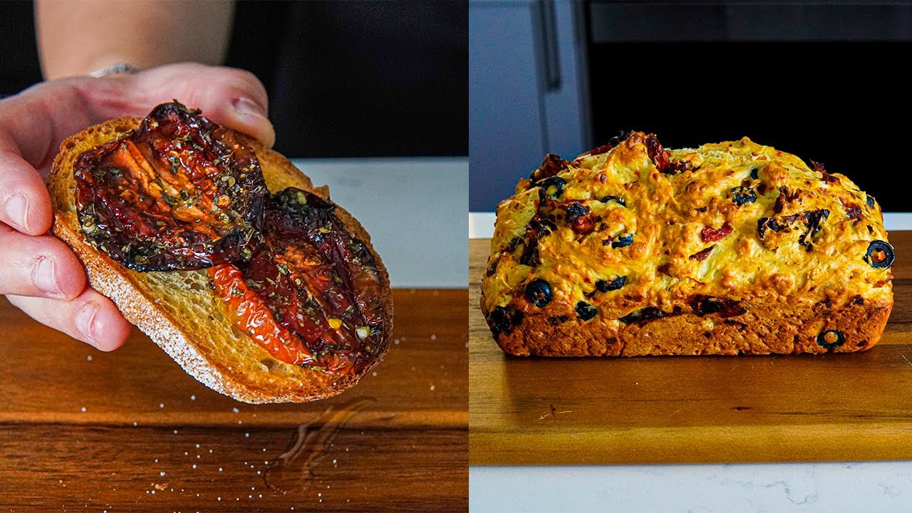 Make SUN DRIED TOMATOES at home + Sun Dried tomato and & olive bread recipe - Easy Italian Cooking