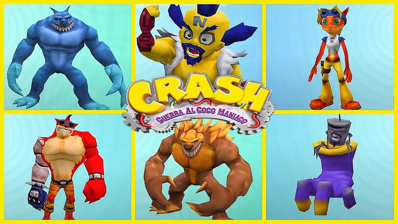 Crash Guerra al Coco Maniaco | Todos los Personajes y Enemigos
