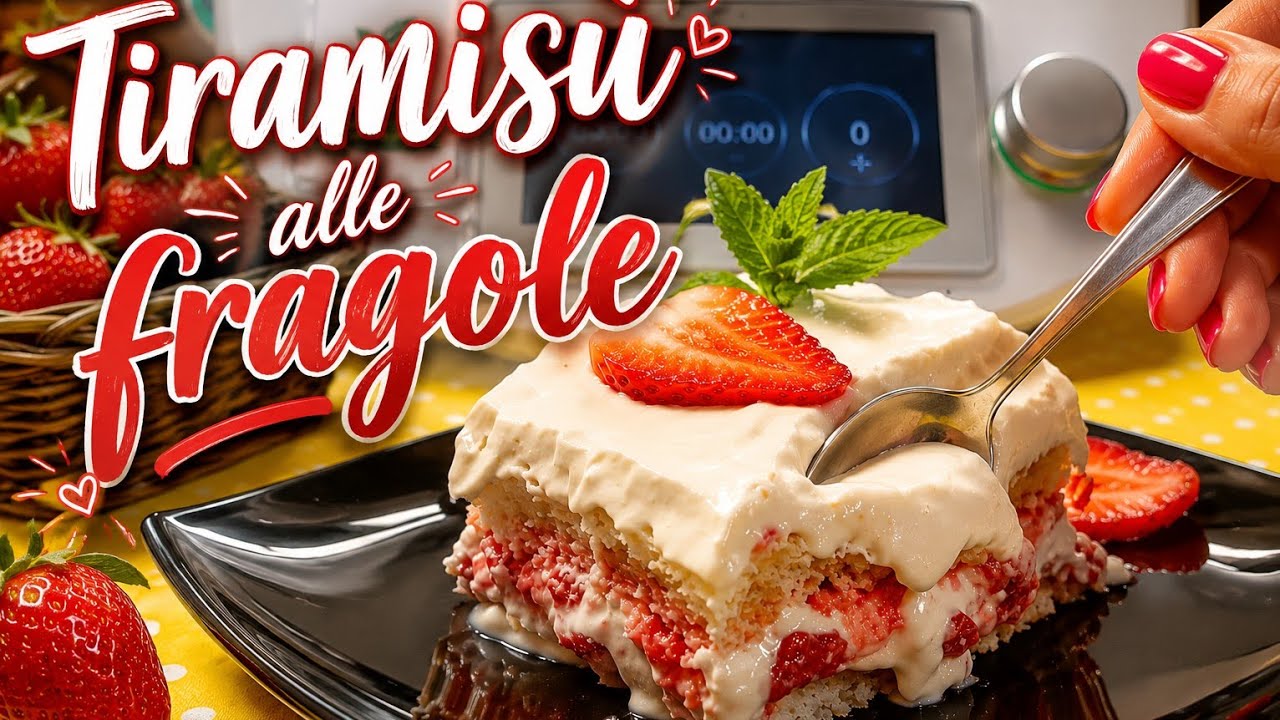 Tiramisù alle fragole per bimby TM7 TM6 TM5 TM31