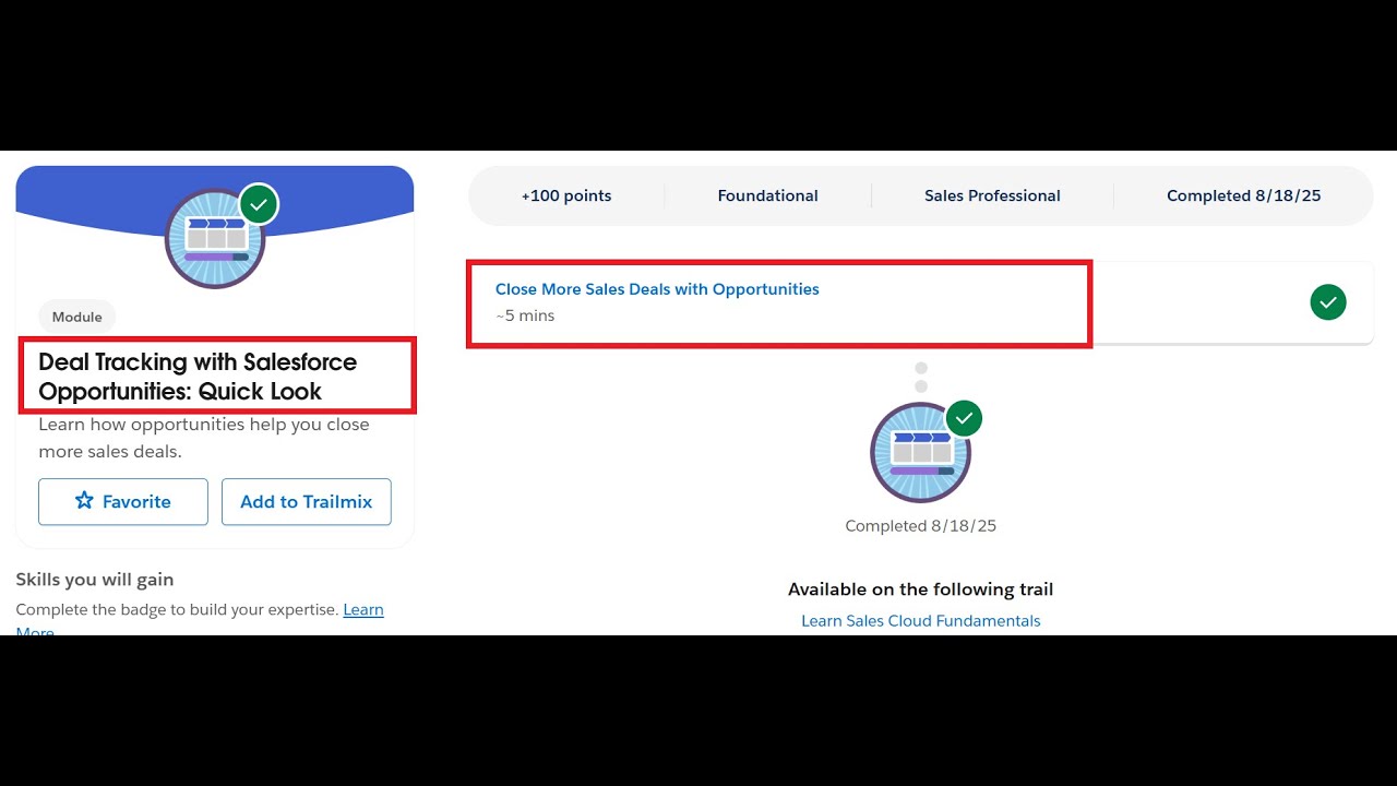 Deal Tracking with Salesforce Opportunities: Quick Look | Salesforce Trailhead