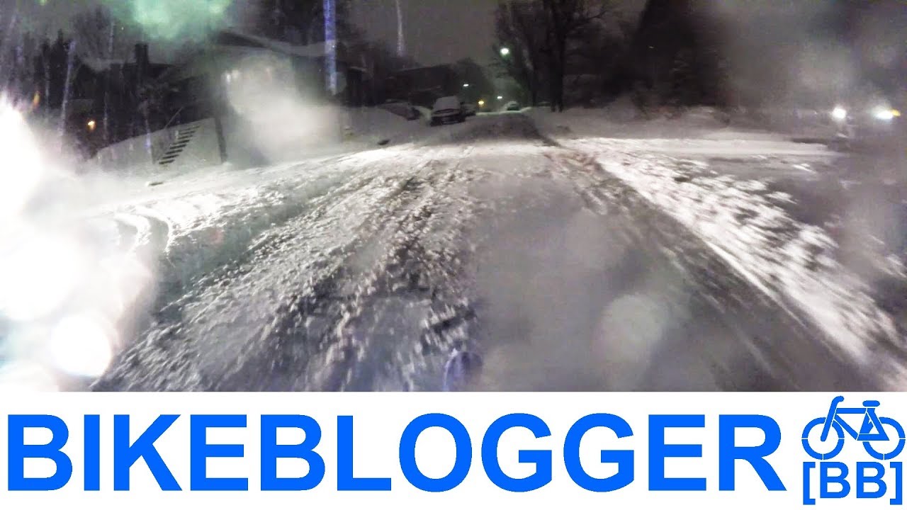 STREETS OF SNOW! eBike Night Commute Bike Blogger