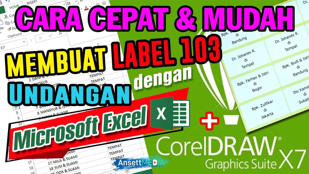TUTORIAL CARA CEPAT MEMBUAT LABEL UNDANGAN dengan CorelDrawX7