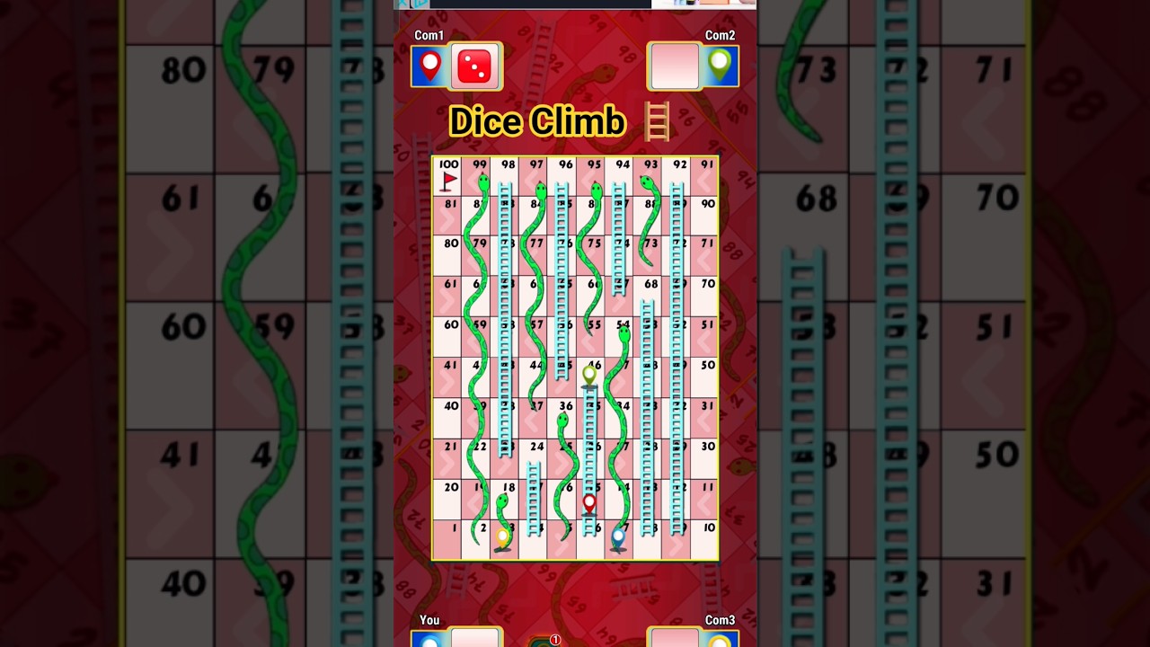 Ludo King Snake and Ladder game | Snake and ladder 4 players | 🐍🪜 gameplay #games 🎯👑😱🙄