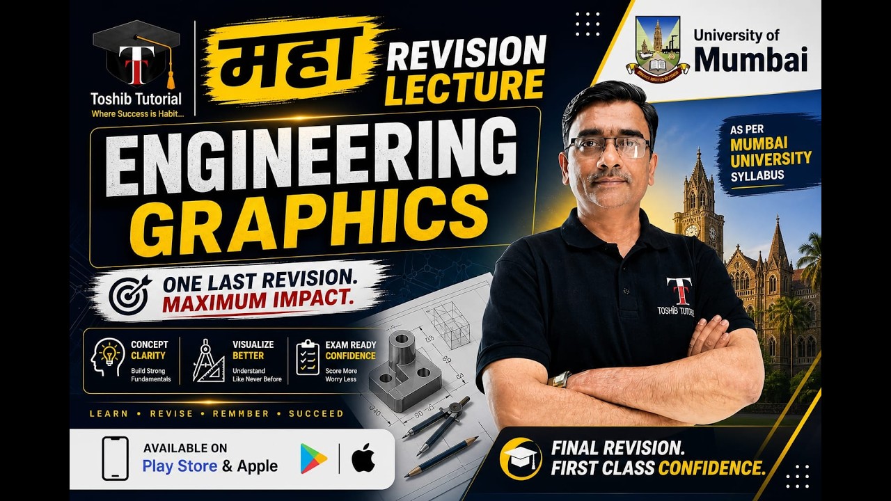 Engineering Graphics Mumbai University Question Bank with Solution | #graphics