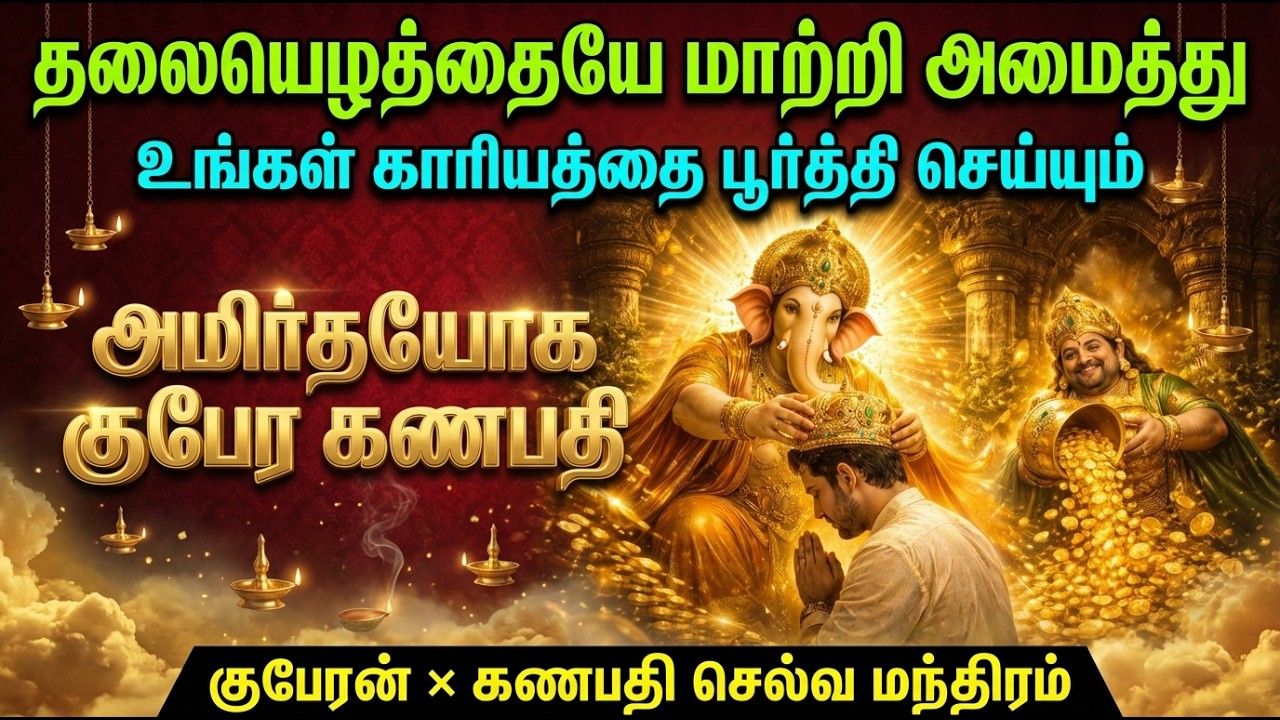அமிர்தயோக குபேர கணபதி💰| Ganapathi × Kubera Blessings 🙏| Wealth, Money & Prosperity Attraction