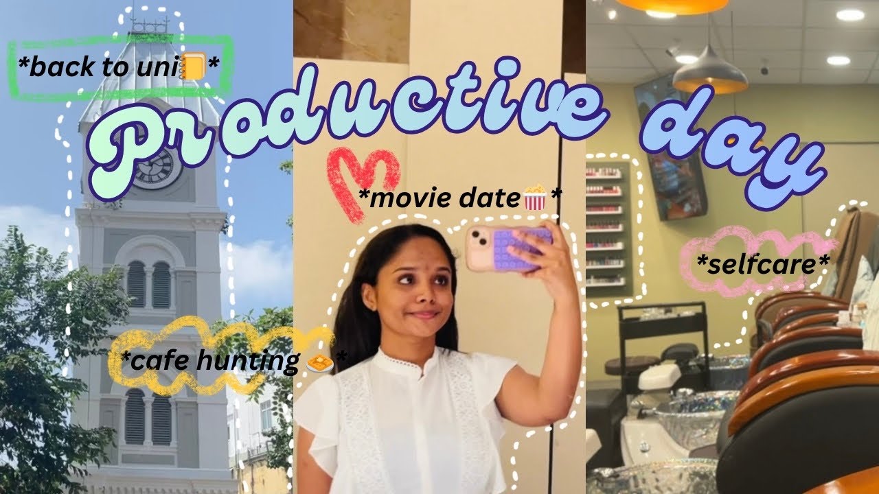 productive දවසක් 🍃🧸Back to faculty 🏥 Self care 🫧🎀| with my favourite person 🎬♥️