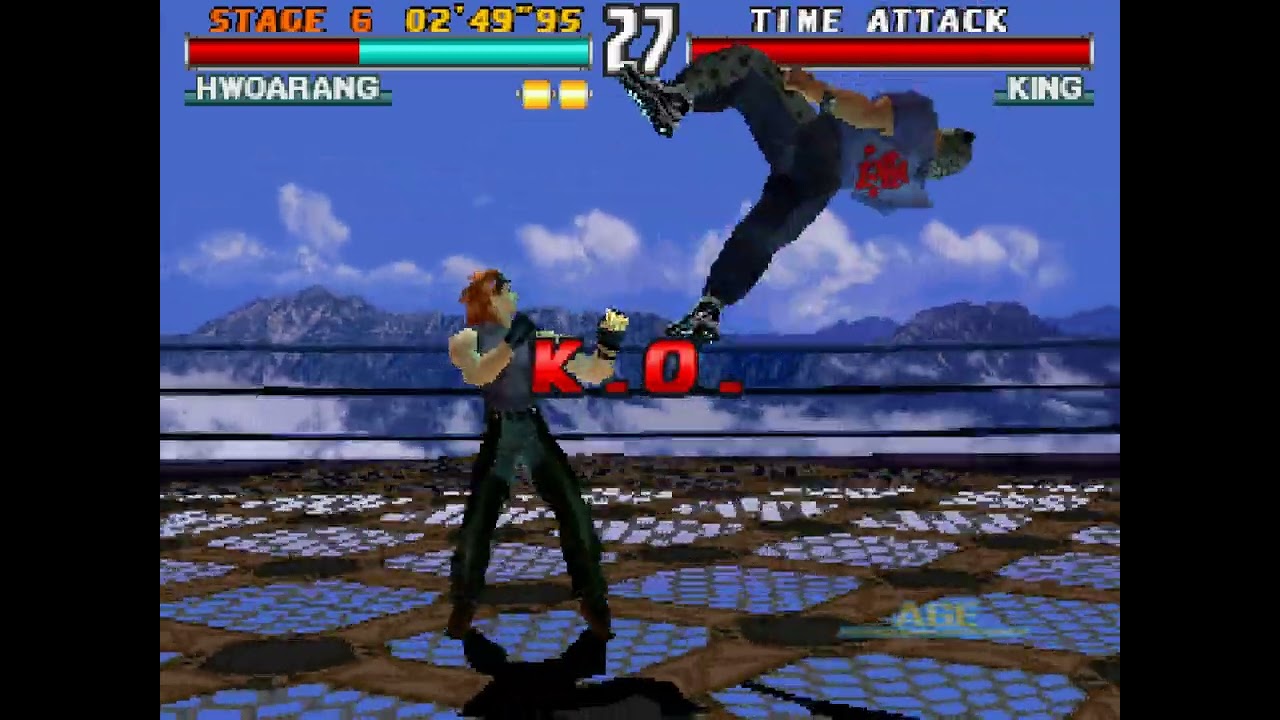 Tekken 3 (PSX) Longplay - Hwoarang Playthrough (Time Attack)