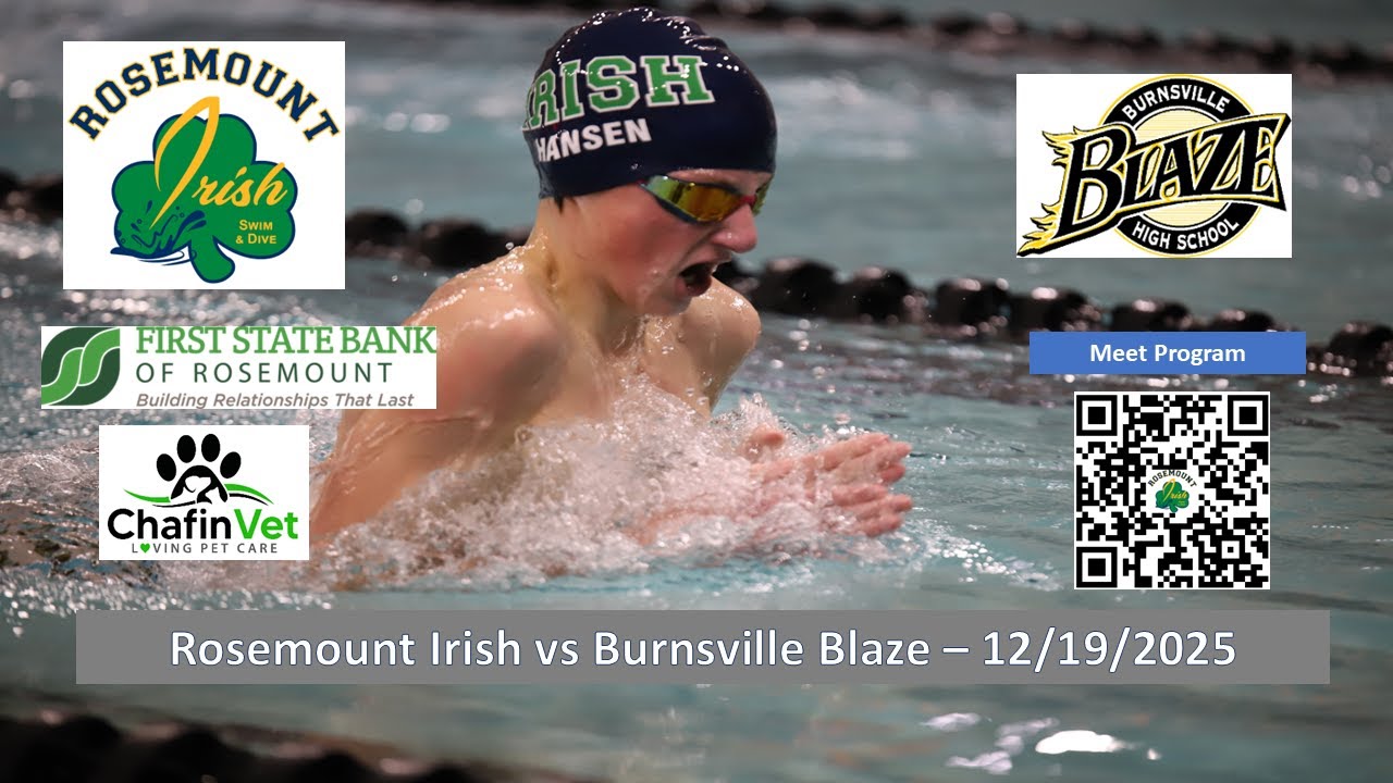 Rosemount Irish Boys Swim and Dive vs Burnsville - 12/19/2025