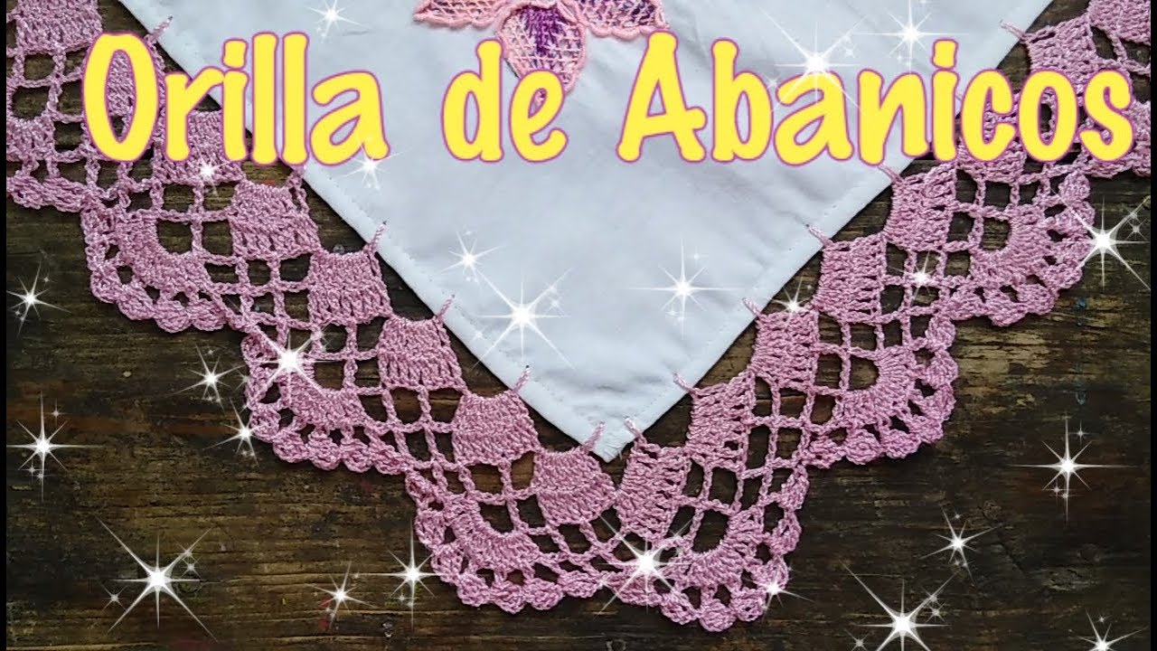 Orilla Abanicos Grandes a Crochet