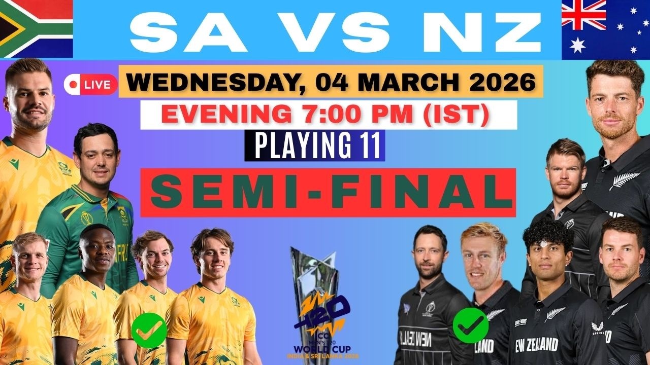 SA vs NZ T20 WC 2026 Semi-Final Playing 11 | #cricket #t20wc2026 #savsnz #semifinal #cricketnews