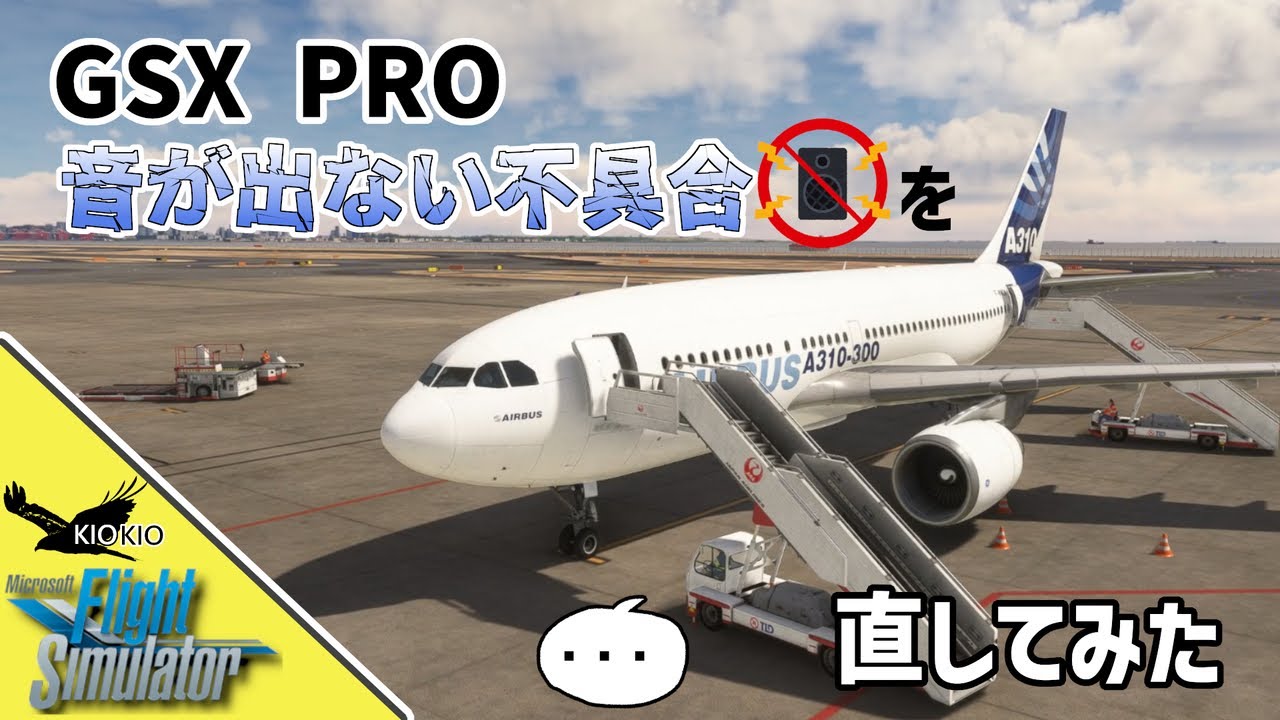 GSX Pro の 音の不具合を直してみた ( No Audio を直す方法) 【MSFS 2020 :PC】