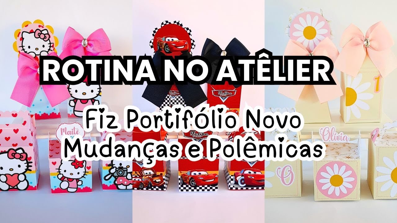 Rotina no At&ecirc;lier  - Pol&ecirc;micas - Fiz Portif&oacute;lio Novo #papelariapersonalizada