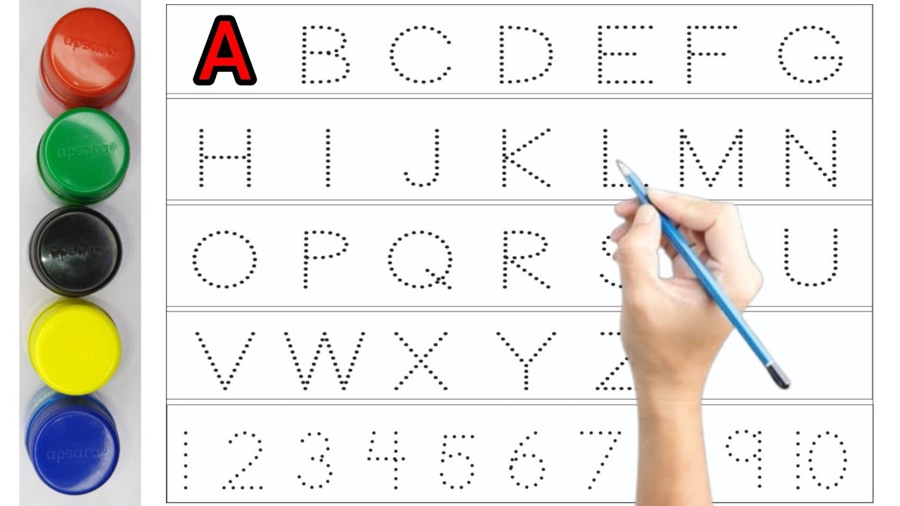 1 to 10 counting ll Alphabet, ABC song,1 2 3 Number ll One Two Three ll Kids rhymes, Dotted lines ll