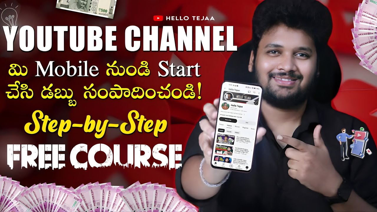 How to Create YouTube Channel in Mobile 2025 | Full Course in Telugu