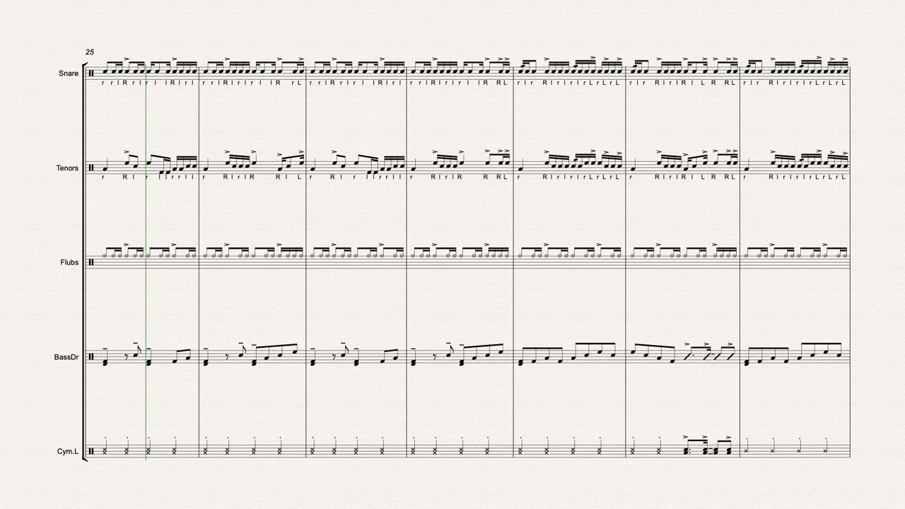 Stevie Wonder Closer - Drum Line Only Practice Video