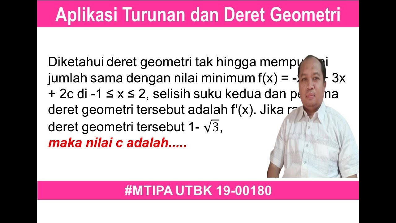 Tutorial menentukan nilai maksimum dalam interval tertutup dan deret tak hingga