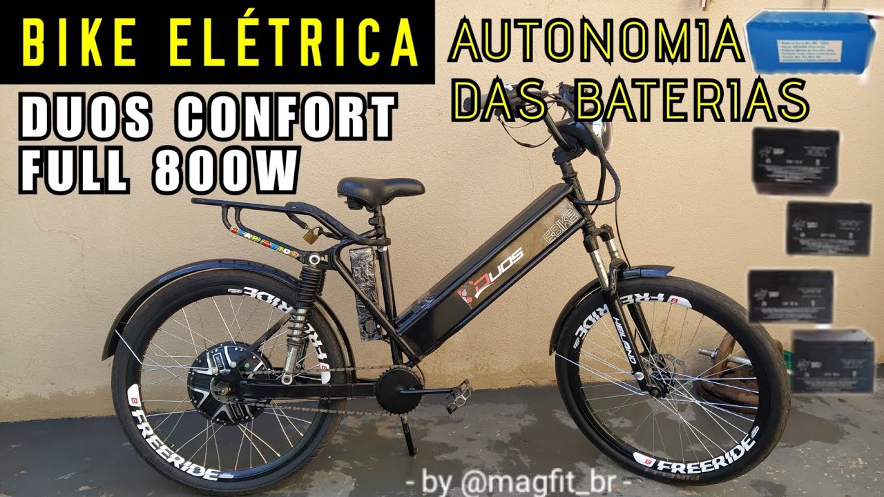 BIKE ELÉTRICA DUOS CONFORT FULL PARTE 3 - AUTONOMIA DA BATERIA NA PRÁTICA - E-BIKE