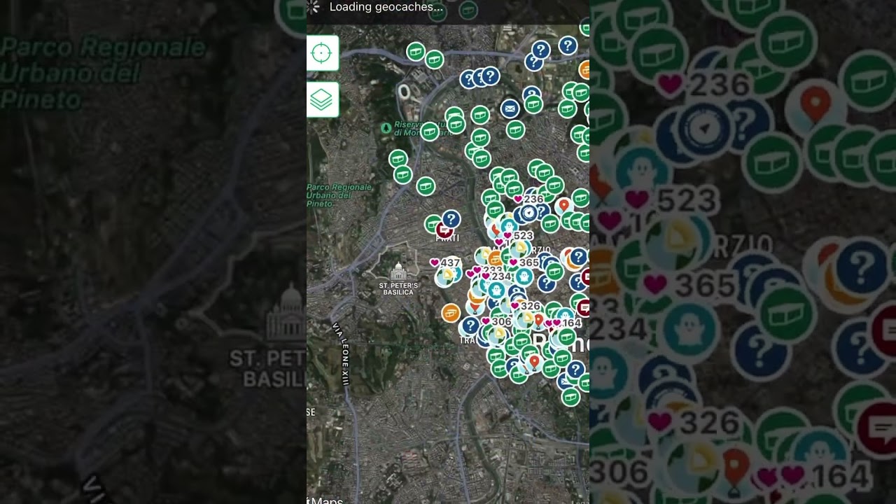Are there geocaches in Rome, Italy? #map #geocaching #trendingshorts #travel #trending #italy