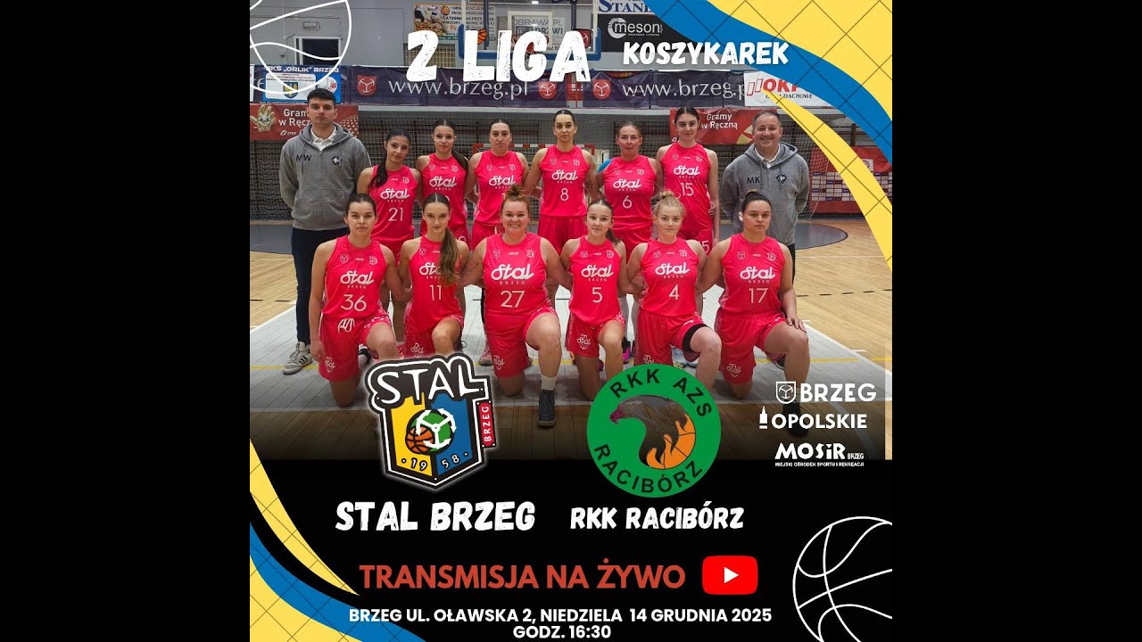 Brzeg 14.12.2025 | KSK STAL BRZEG - RKK AZS RACIBÓRZ | LIVE BASKETBALL