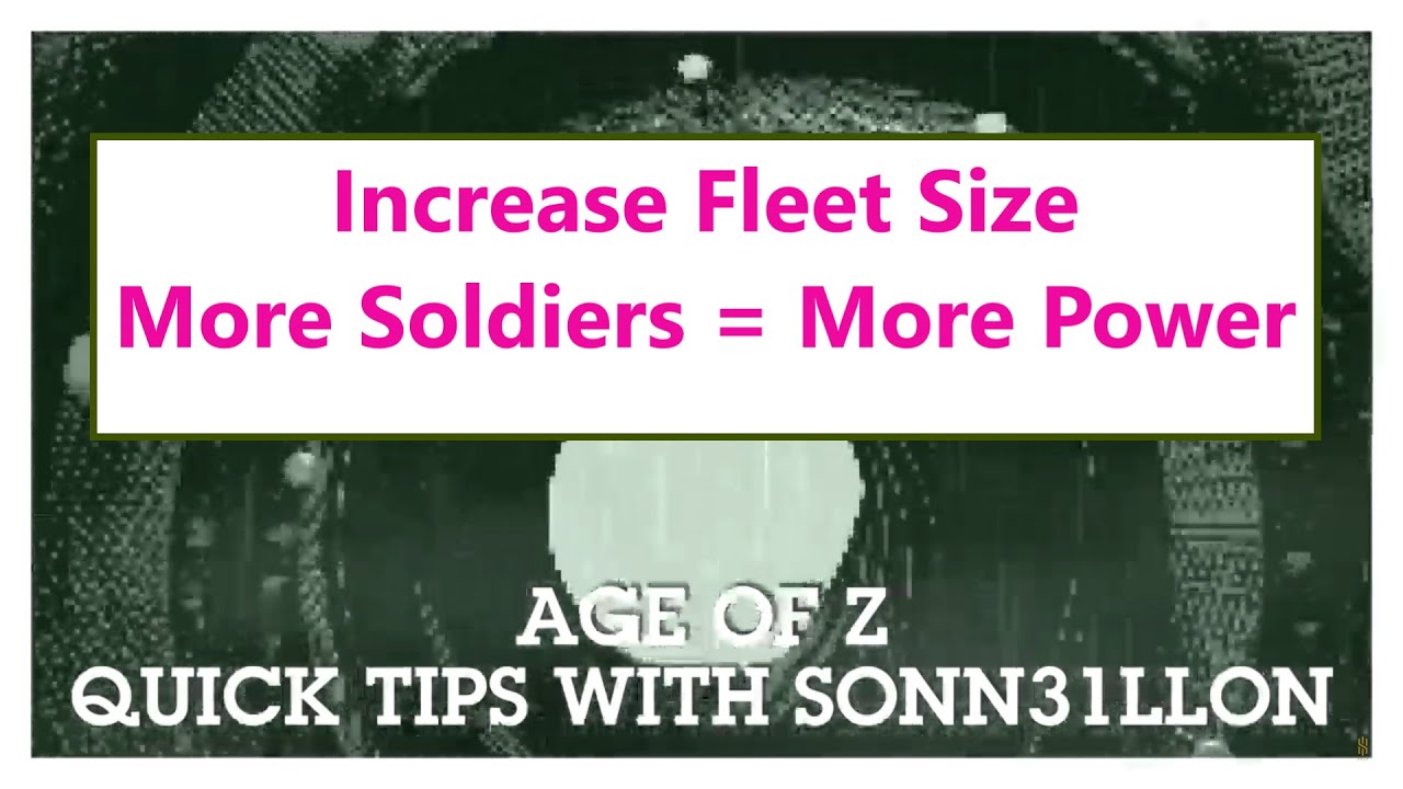 How to increase your fleet size  - Age of Z Age of Origins