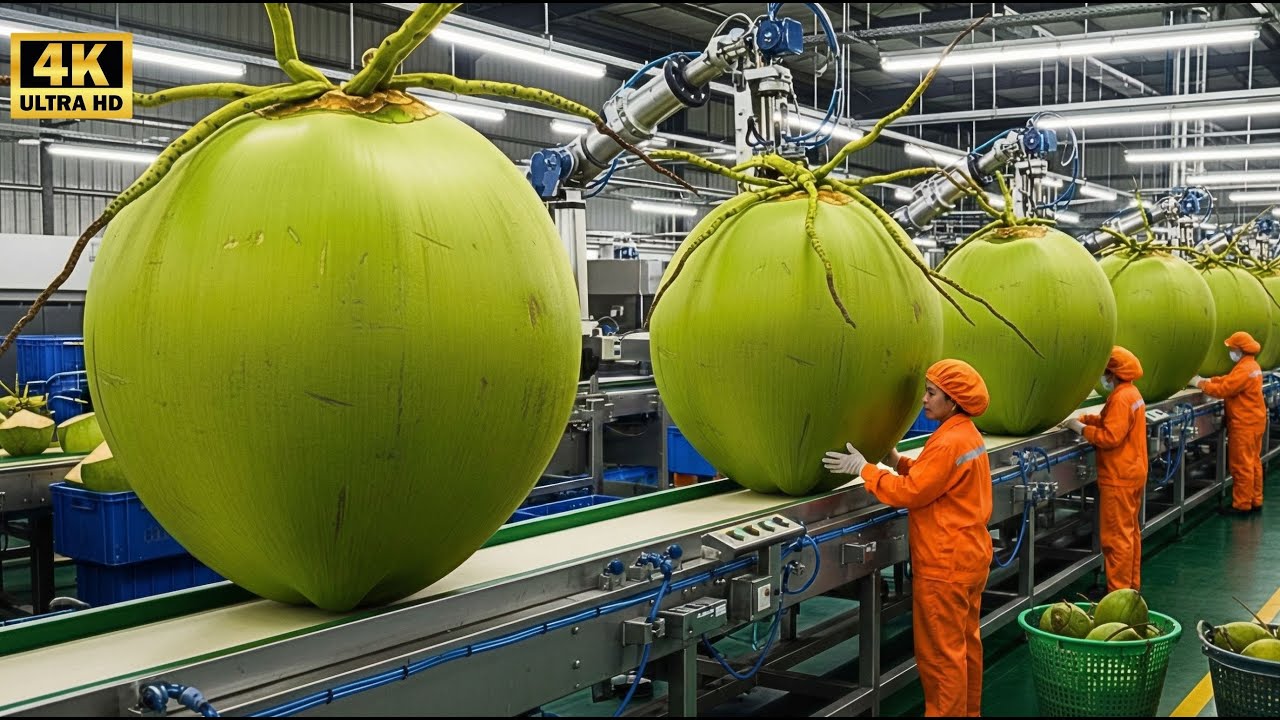 10,000 Liters Per Hour – The INSANE Speed of Modern Green Coconut Factory