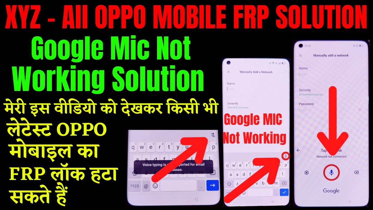 All OPPO FRP Bypass Final Solution New Trick 2021 || Google Mic Not Working Solution