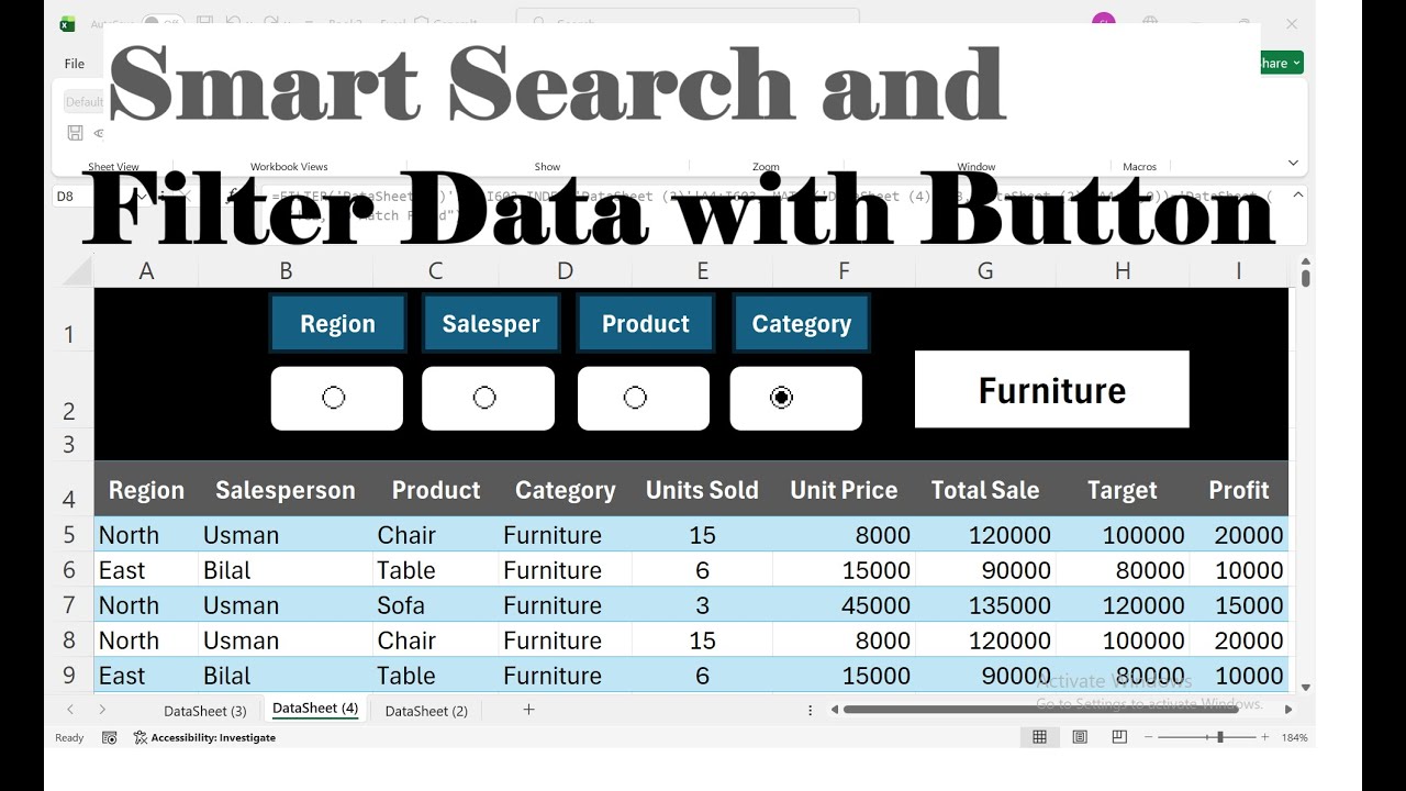 🔥 Smart Search System in Excel | Filter Table Dynamically with Formula Only