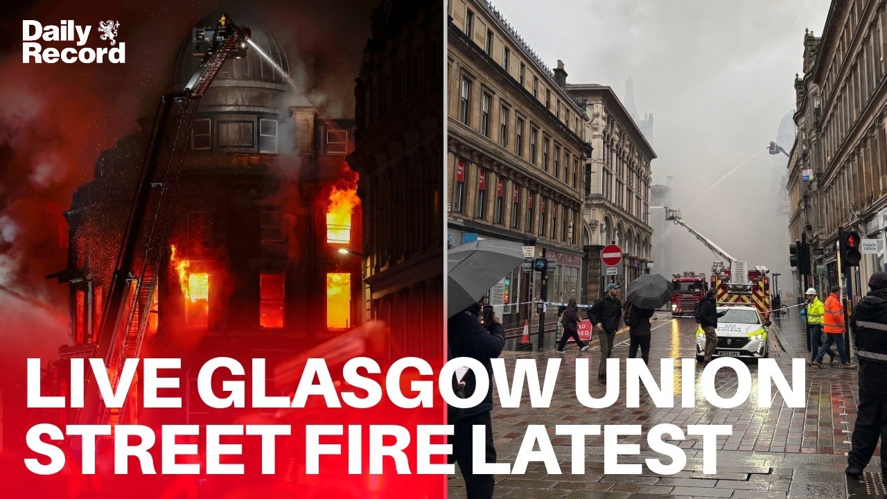 LIVE Firefighters continue to tackle fire near Glasgow Central station