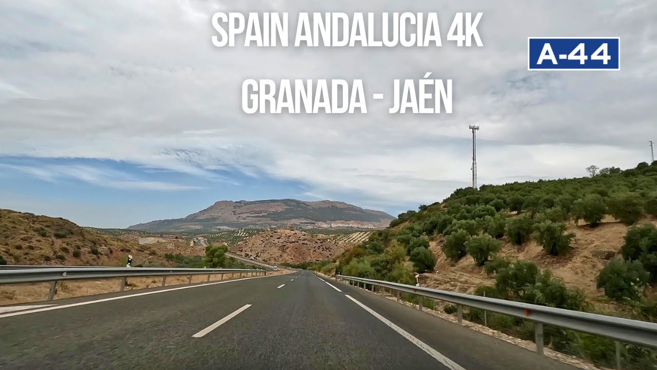 Driving in Spain Andalucia from Granada to Jaén Autovía A-44 Carretero Pass