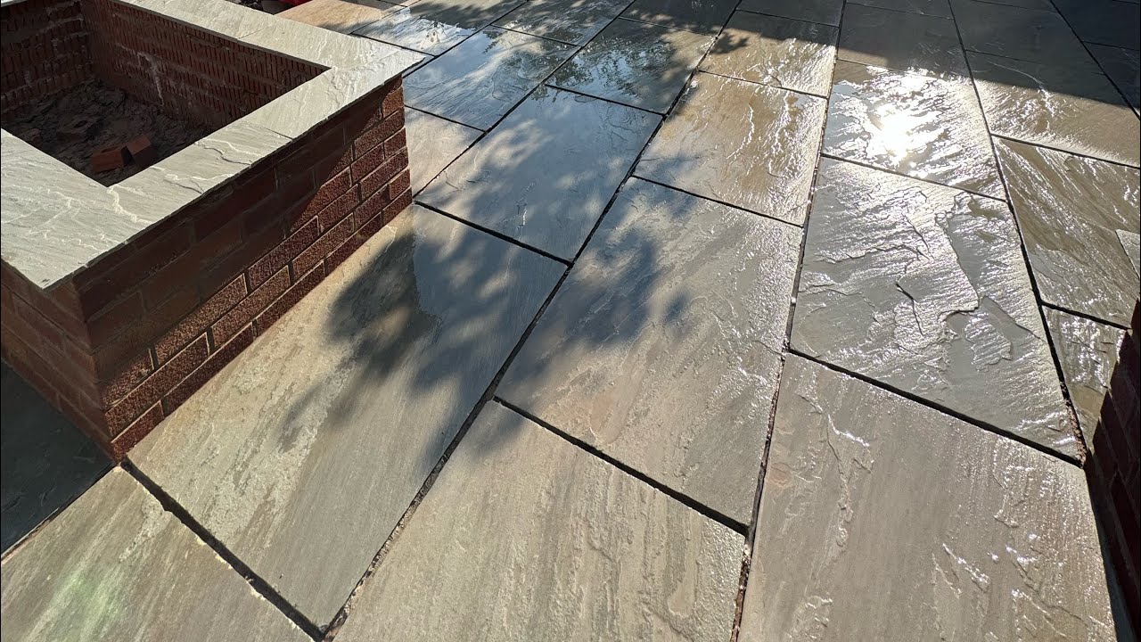 Flowpoint grout installed with Indian sandstone