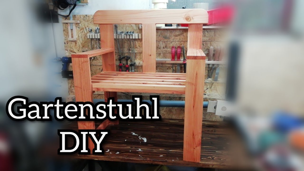 Gartenstuhl selbst gebaut aus Douglasie