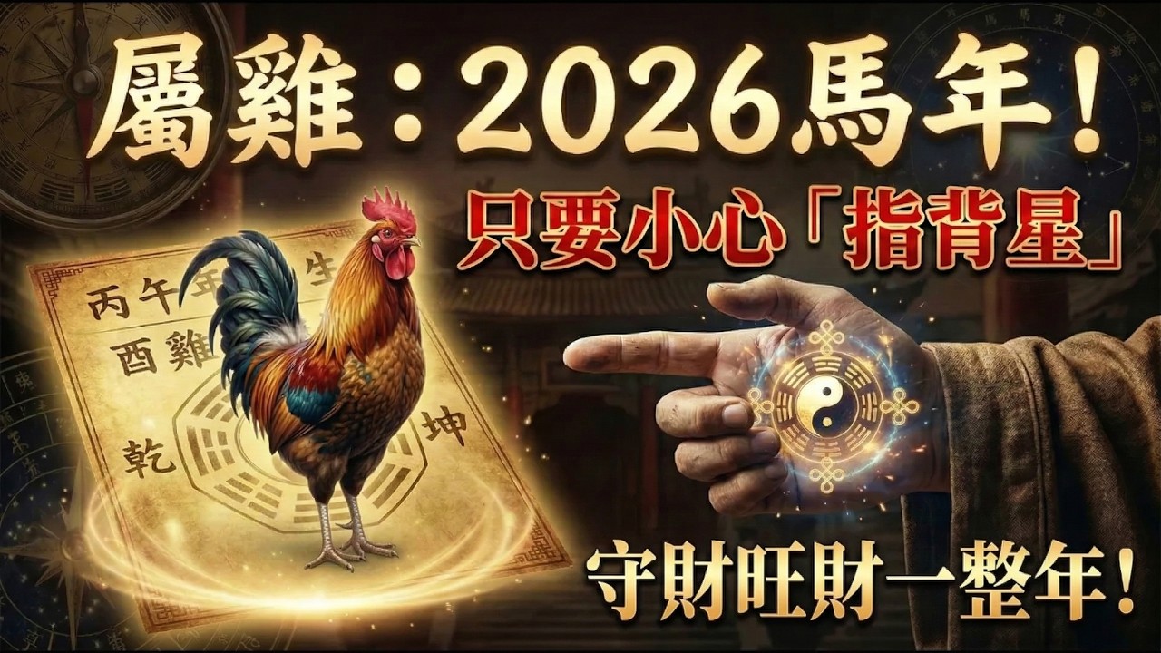 屬雞2026年運勢衝天！偏遇「指背星」暗算？這招不學，財運再旺也守不住！#2026生肖雞運勢 #屬雞2026運勢 #財運 #化解小人 #招財風水 #生肖雞 #指背星 #開運 #五行轉運 #屬雞 #馬年