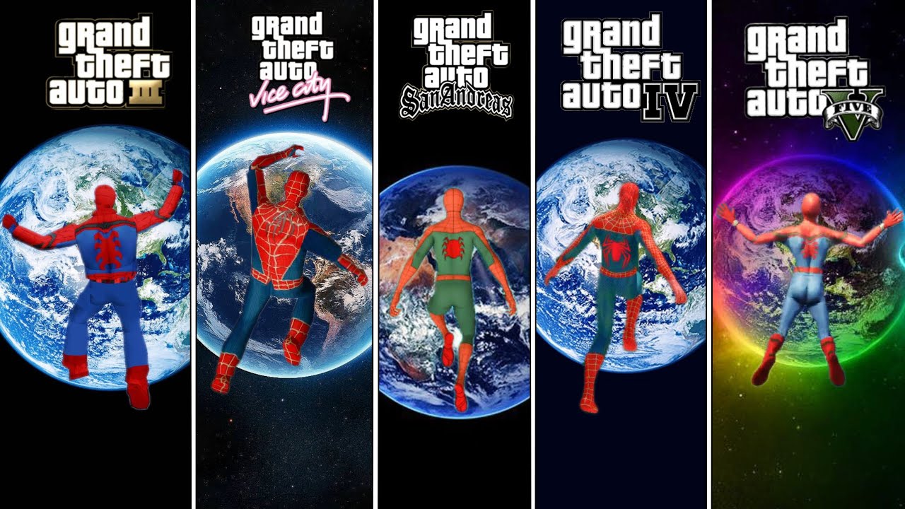 Spider-Man Falling FROM SPACE in GTA Games (2001 - 2025)