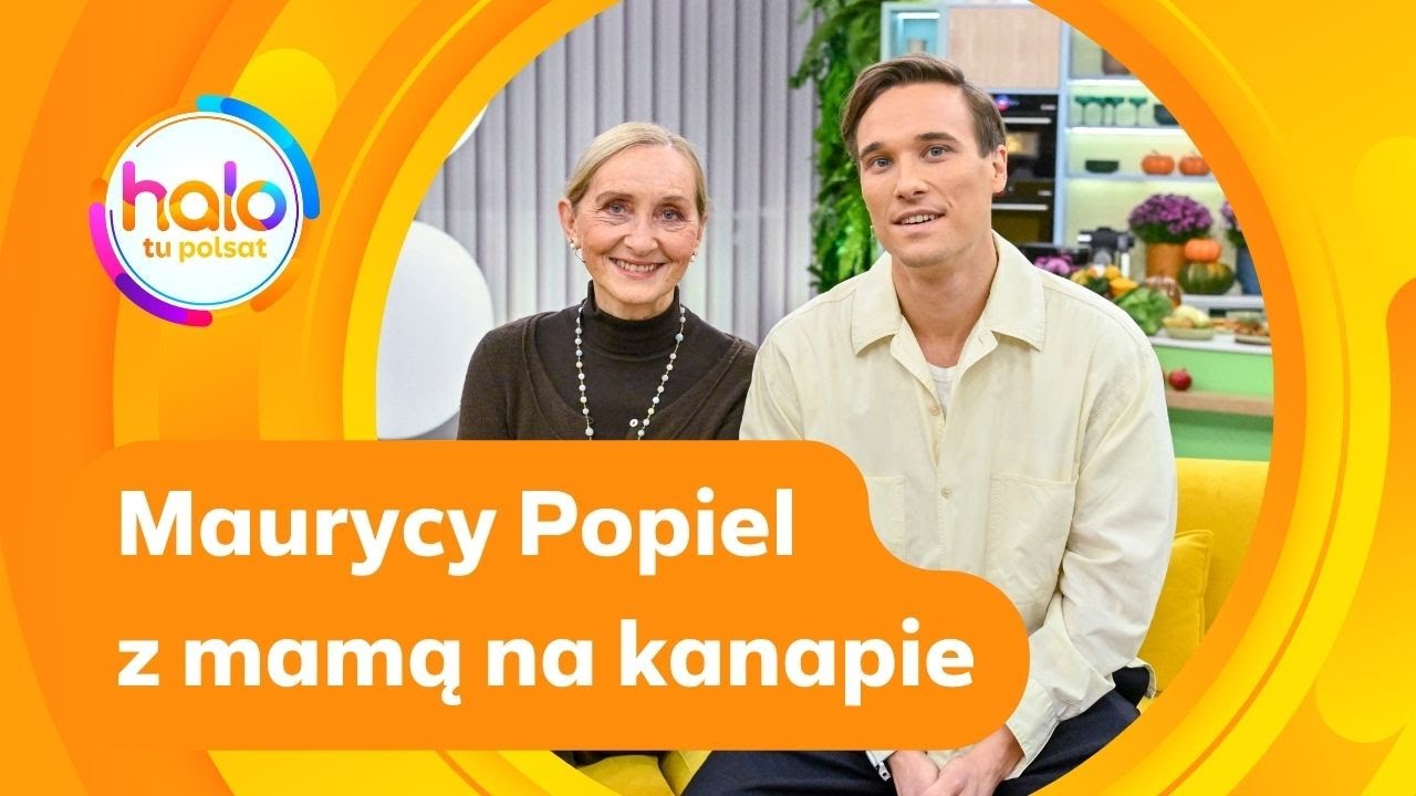 Maurycy Popiel z mamą na kanapie | halo tu polsat
