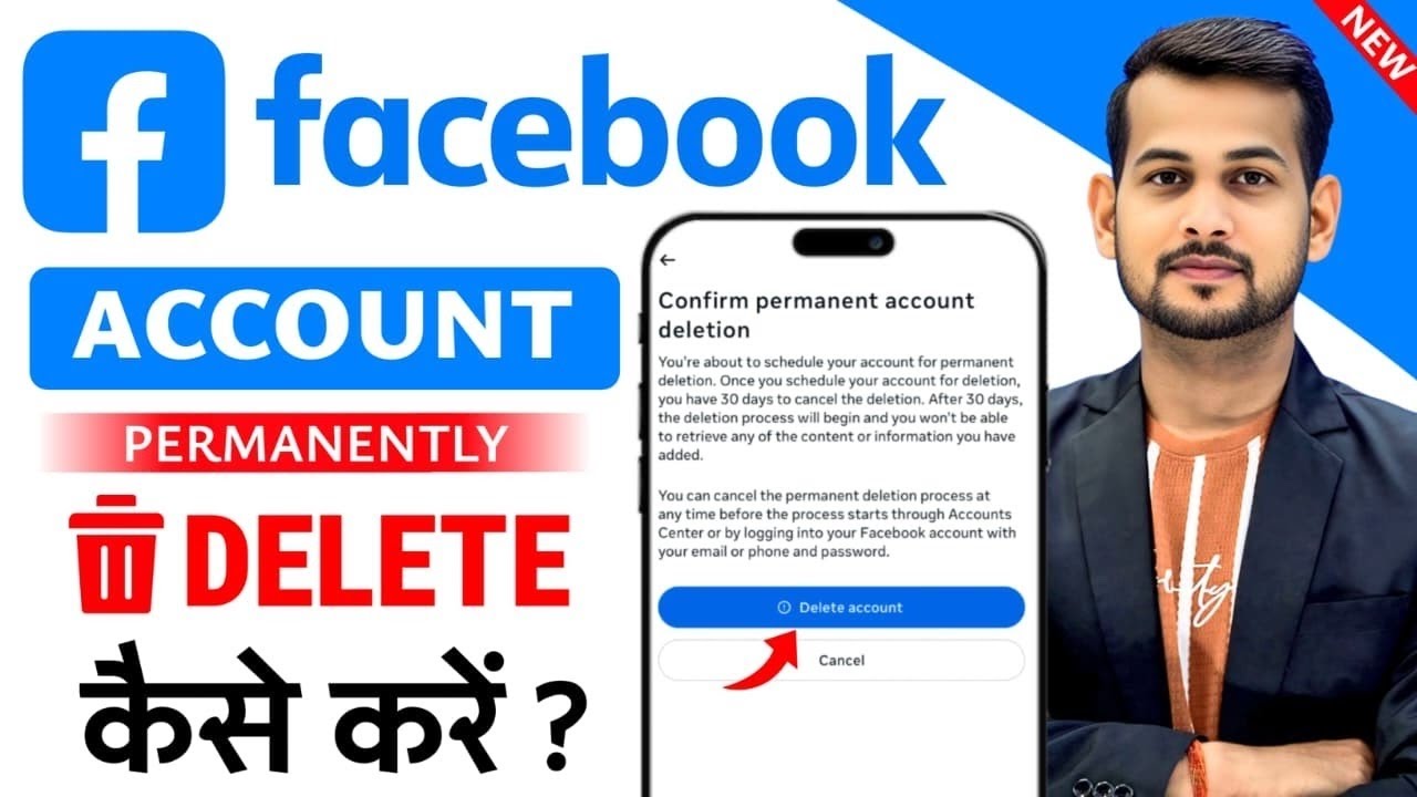 Facebook Account Delete Kaise Kare | How To Delete Facebook Account Permanently | facebook id delete