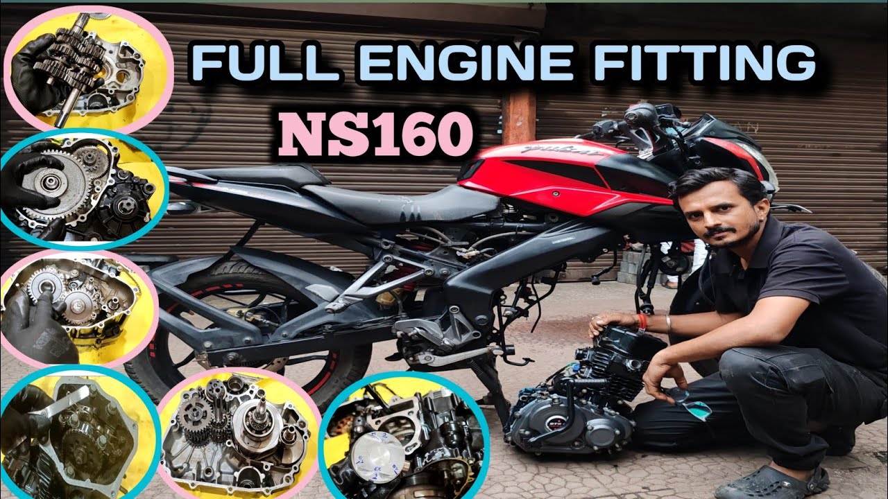 BAJAJ NS 160 FULL ENGINE FITTING✅ फुल A to Z जानकारी 👍#ns160enginefitting #As150enginefitting