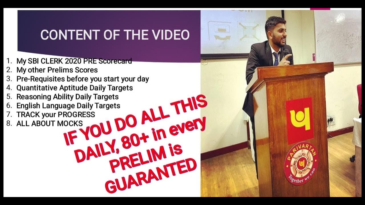 BEST STRATEGY and Daily Targets for SBI CLERK 2021 PRELIM and Other Prelims |  Ravi Sharma