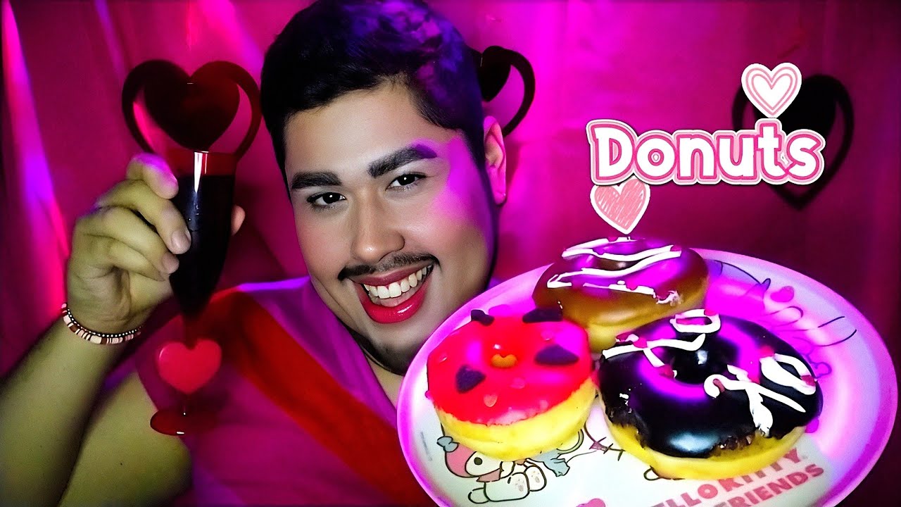 ASMR | Valentine's Donuts | Donas | Eating Sounds, Susurros, Chisme 먹방 