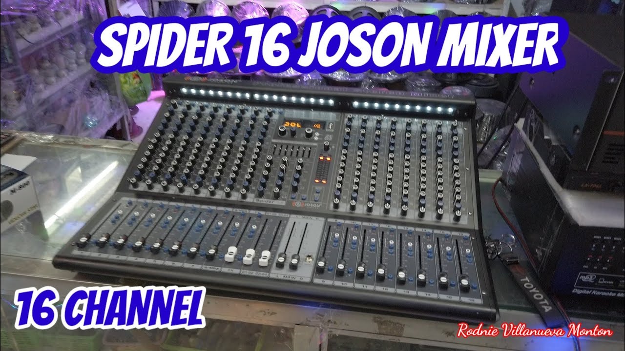SPIDER 16 JOSON MIXER 16 CHANNEL WITH 380 DSP@electrosoundsanddiy
