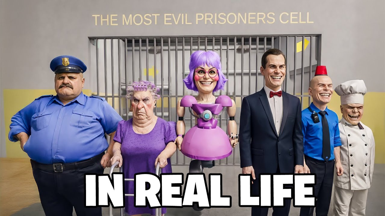 Barry Prison Run Obby in Real Life - All Morphs Unlocked Barry, Ani-Tron, Grumpy Gran, Siren Head