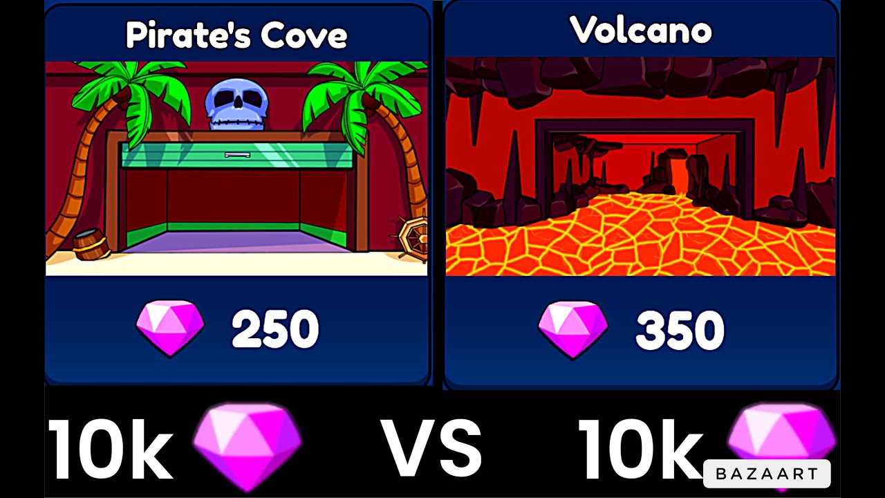 10k pirate vs 10k volcano (BidBattles, Roblox)