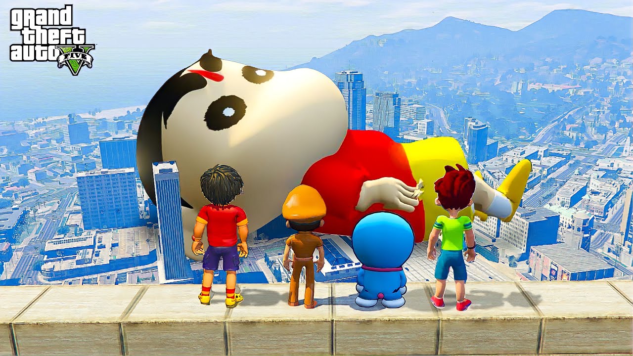 GTA V : Granny Killed Shinchan - Motu Patlu Franklin Saving Shinchan From Granny GTA
